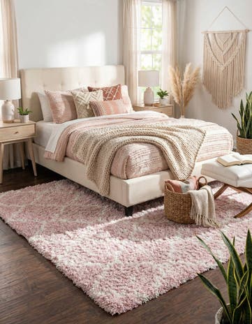 9' x 12' Moroccan Trellis Shag Rug