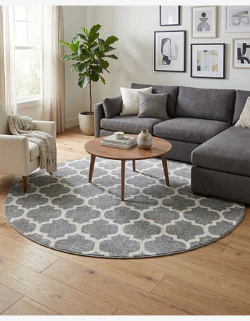 8' x 8' Lattice Round Rug