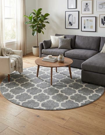 8' x 8' Lattice Round Rug