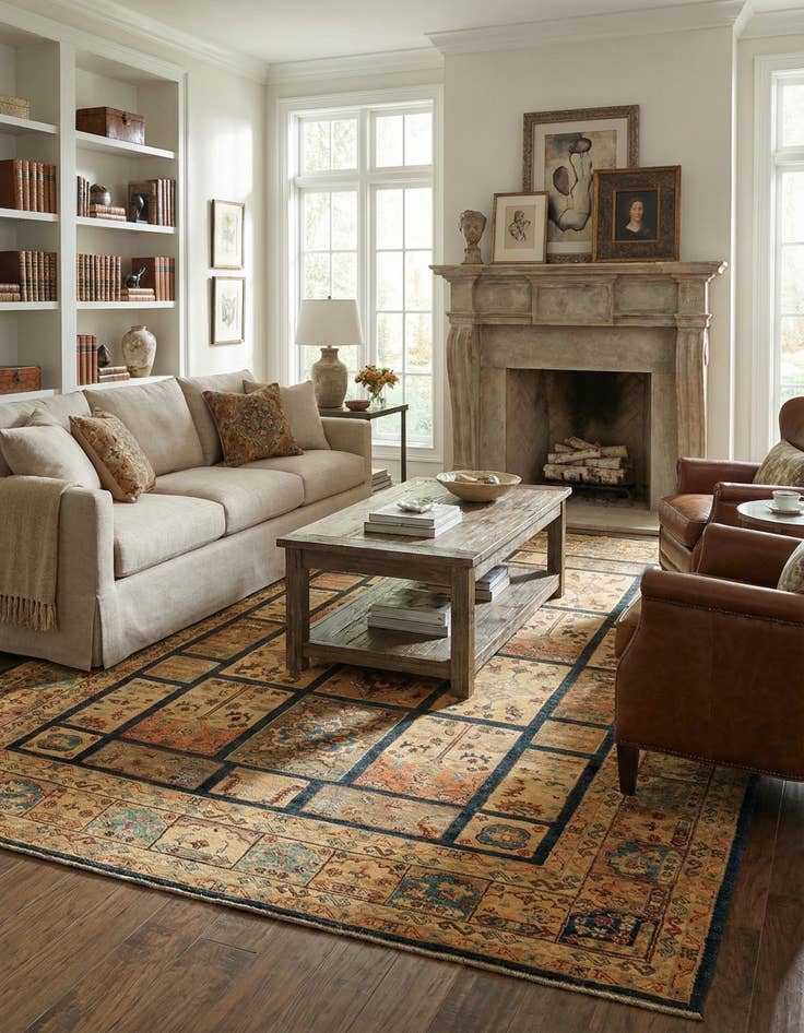 Detail image of 7' 1 x 9' 10 Hand Knotted Ariana Ziegler Rug