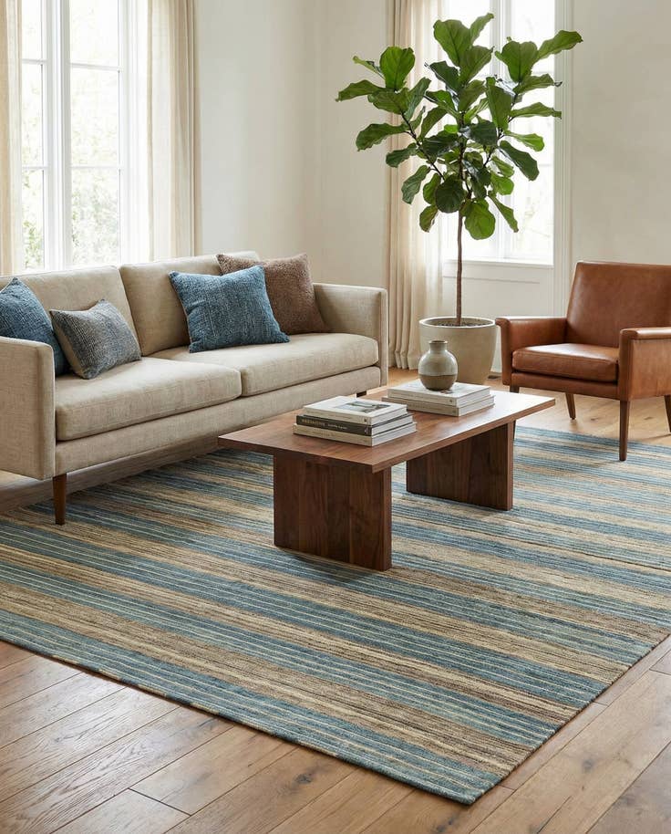 Detail image of 5' 10 x 7' 7 Hand Woven Kilim Modern Wool Rug