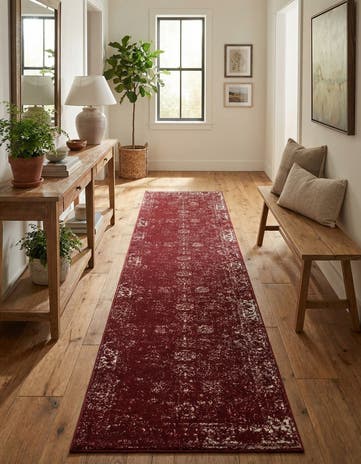 Burgundy Monaco Runner Rug