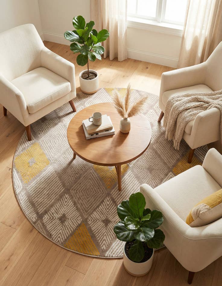 Detail image of  5' 3 x 5' 3 Laguna Round Rug