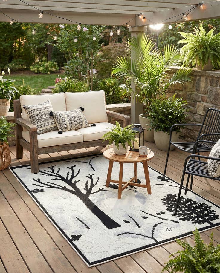 Detail image of 5' 3 x 7' 7 Easy-Clean Indoor / Outdoor Rug