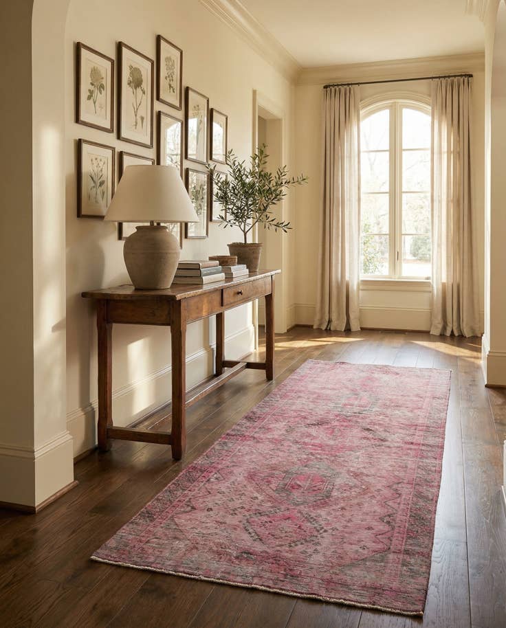 Detail image of 4' 9 x 9' 5 Hand Knotted Ultra Vintage Persian Wool Rug