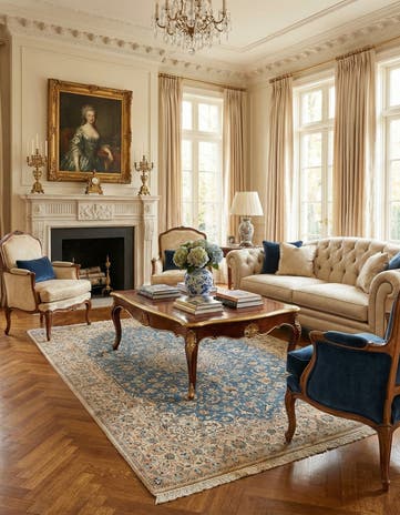 5' 4 x 9' 6 Hand Knotted Nain Rug