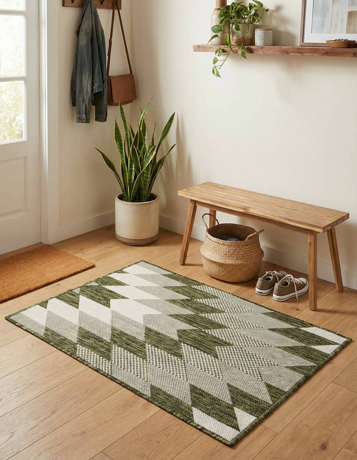 Detail image of  2' x 3'  Washable Modern Indoor / Outdoor Rug
