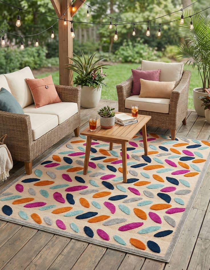 Detail image of 6' x 9'  Washable Aruba Indoor / Outdoor Rug