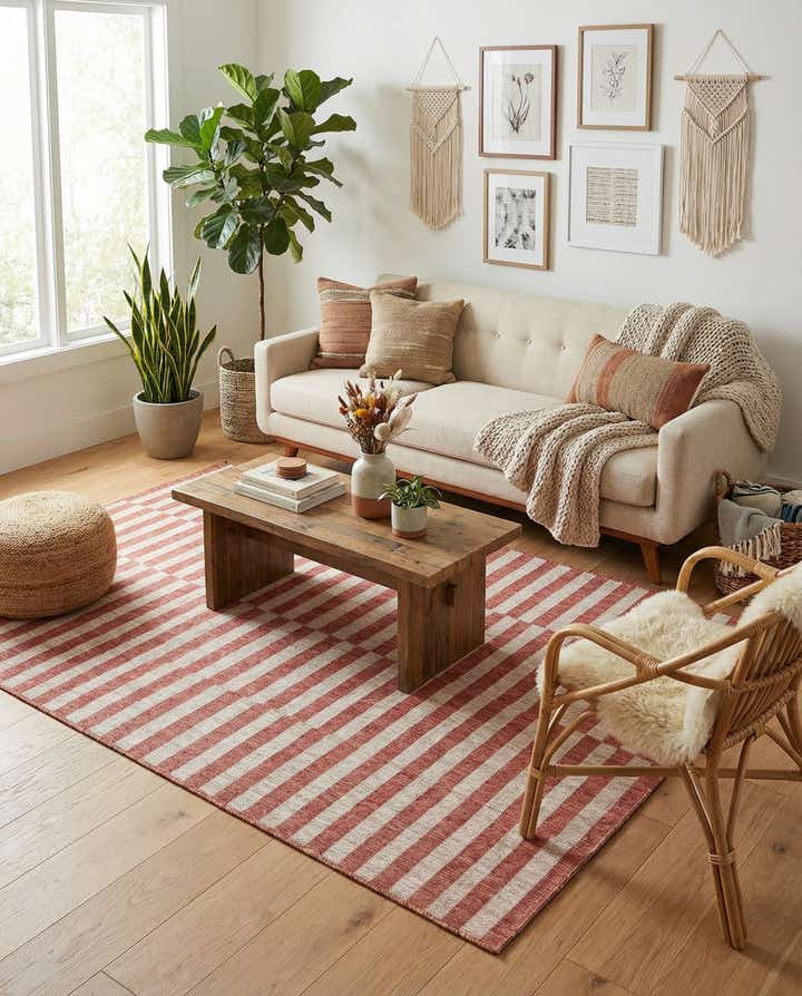 6' x 9' Easy-Clean Ribbon Indoor / Outdoor Rug