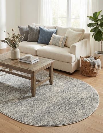 Gray Finsbury Oval Rug
