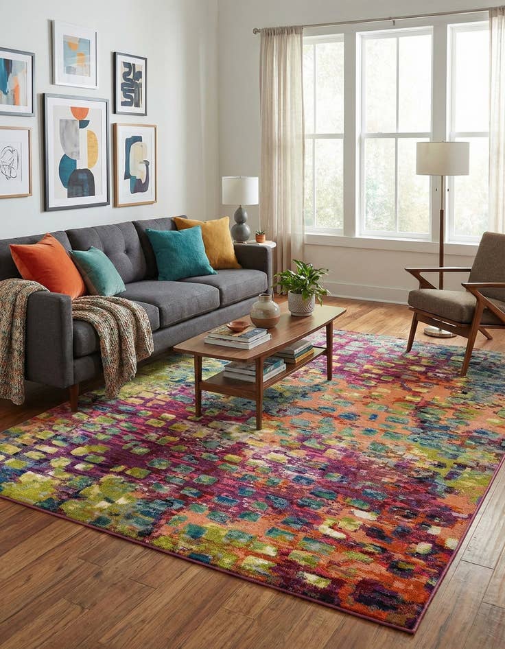 Detail image of 10' x 13'  Washable Barcelona Rug