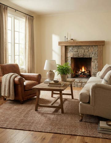 Cocoa Bean Brown Hand Woven Jill Zarin English Manor Wool Rug