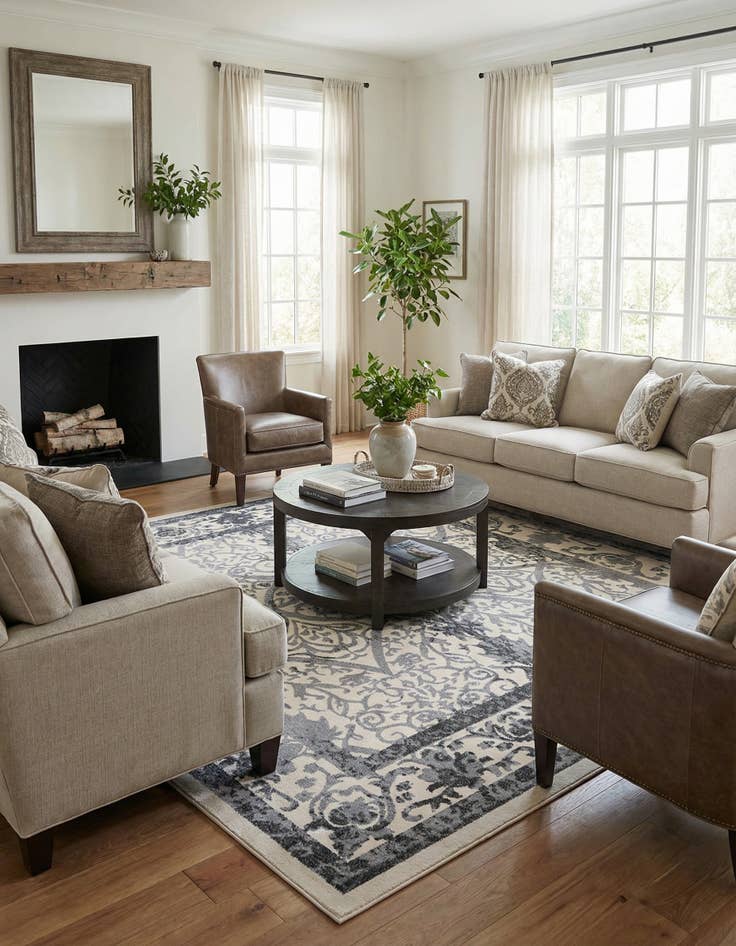 Detail image of  10' x 10' Miranda Square Rug