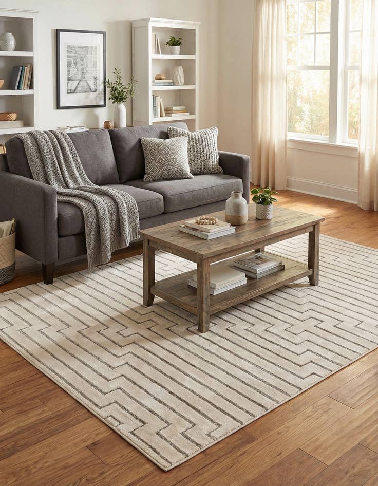 Detail image of  5' 3 x 7' Vogue Geo Rug