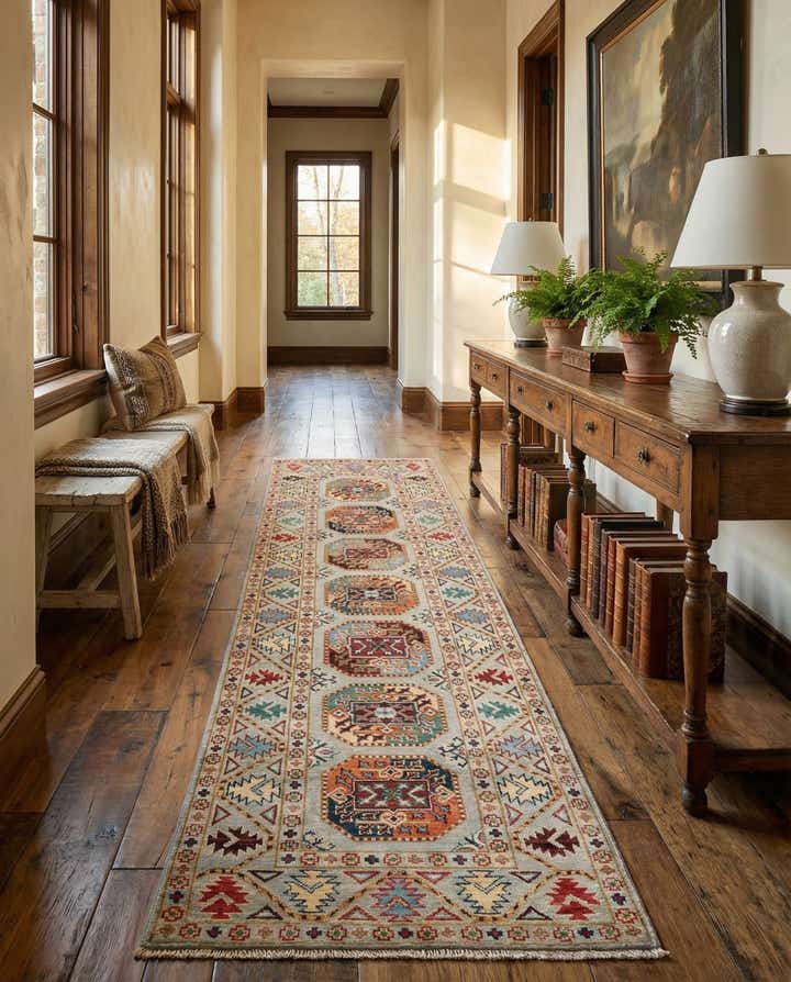 2' 8 x 10' Hand Knotted Kazak Runner Rug