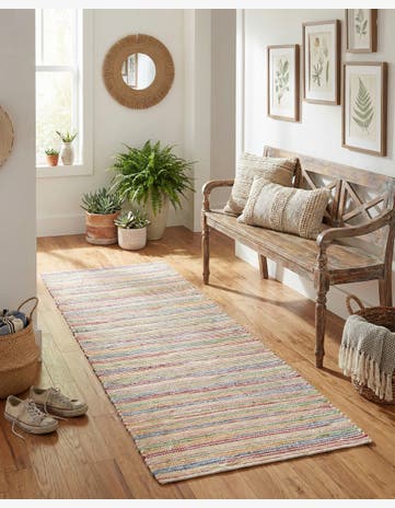 Hand Woven Happy Rugs Rainbow Weave Runner