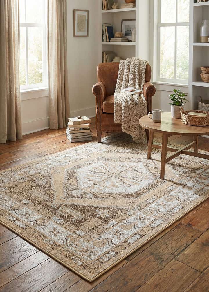 4' x 6' Easy-Clean Traditional Indoor / Outdoor Rug