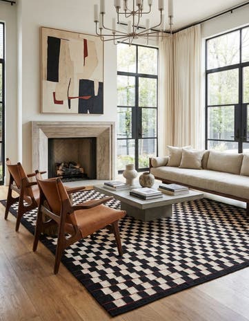 8' 1 x 9' 9 Hand Woven Kilim Modern Wool Rug