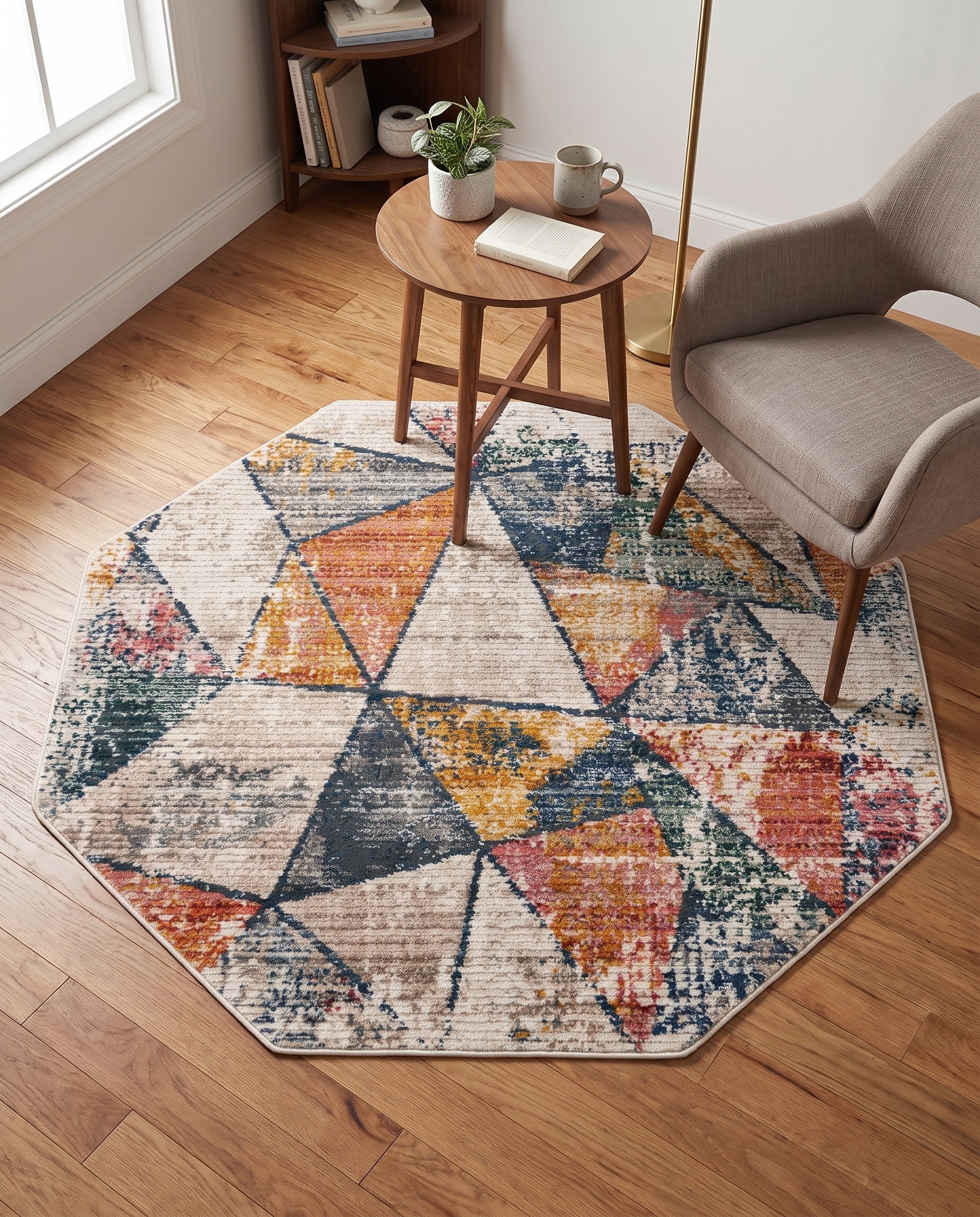 4' x 4' Gemstone Octagon Rug