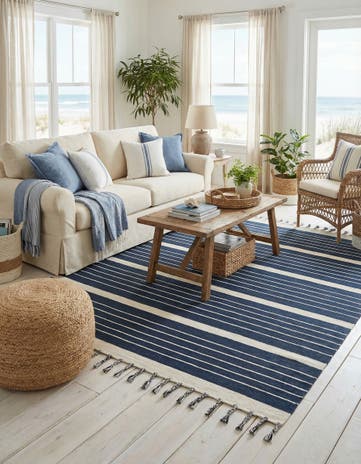 8' x 10' Hand Woven Chindi Cotton Rug
