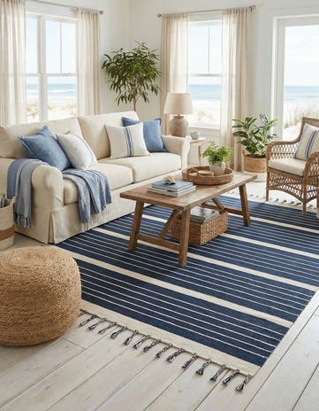 8' x 10' Hand Woven Chindi Cotton Rug