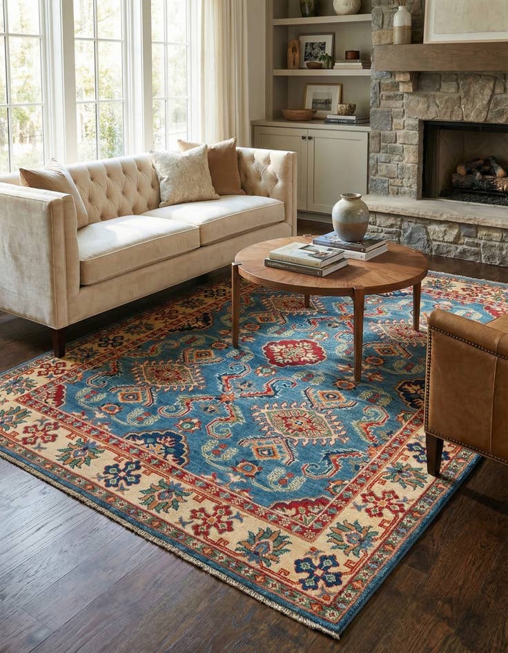 Detail image of 5' x 6' 9  Hand Knotted Kazak Rug