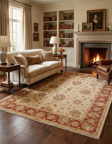5' x 6' 6 Hand Knotted Peshawar Ziegler Rug