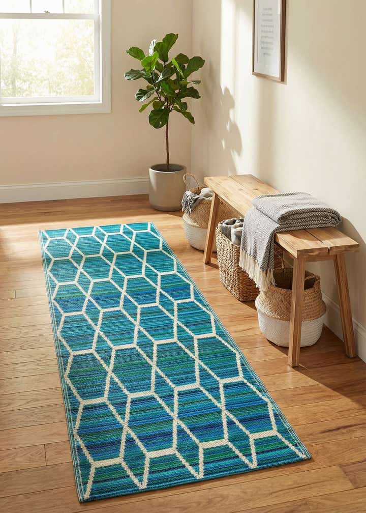 2' x 6' Easy-Clean Vista Breeze Indoor / Outdoor Runner Rug