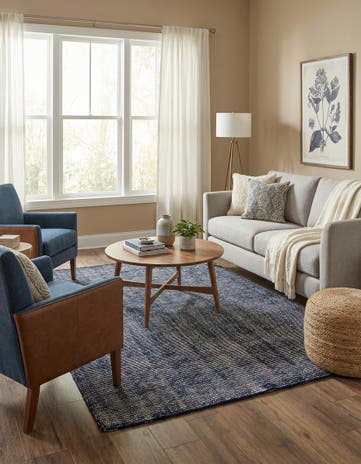 4' 1 x 6' 1 Hand Woven Jill Zarin English Manor Farmhouse Wool Rug
