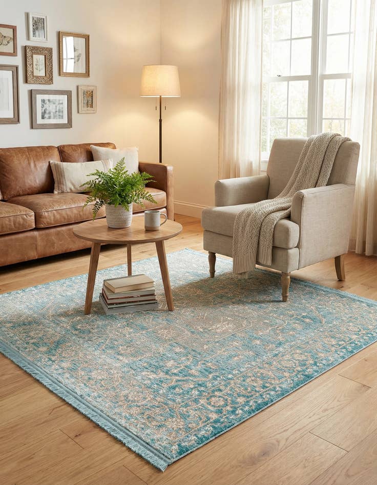 Detail image of  4' x 4' Modern Classical Square Rug