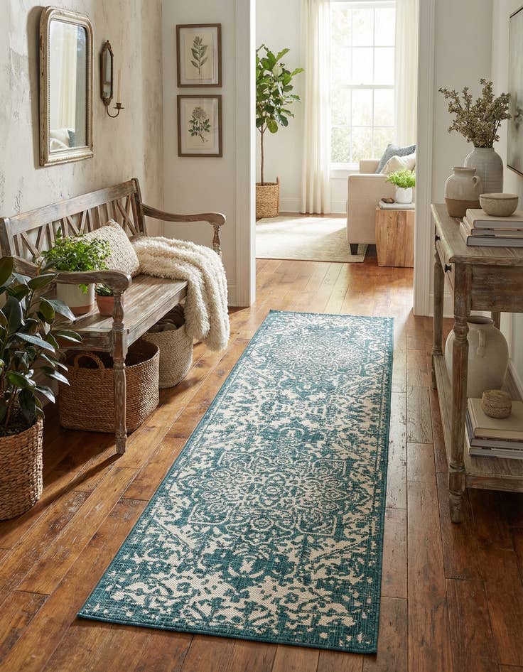 Detail image of 2' x 8' Easy-Clean Jill Zarin Dubai Indoor / Outdoor Runner Rug