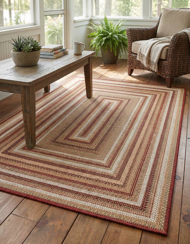 Detail image of 3' 3 x 5' 3  Washable Baja Indoor / Outdoor Rug