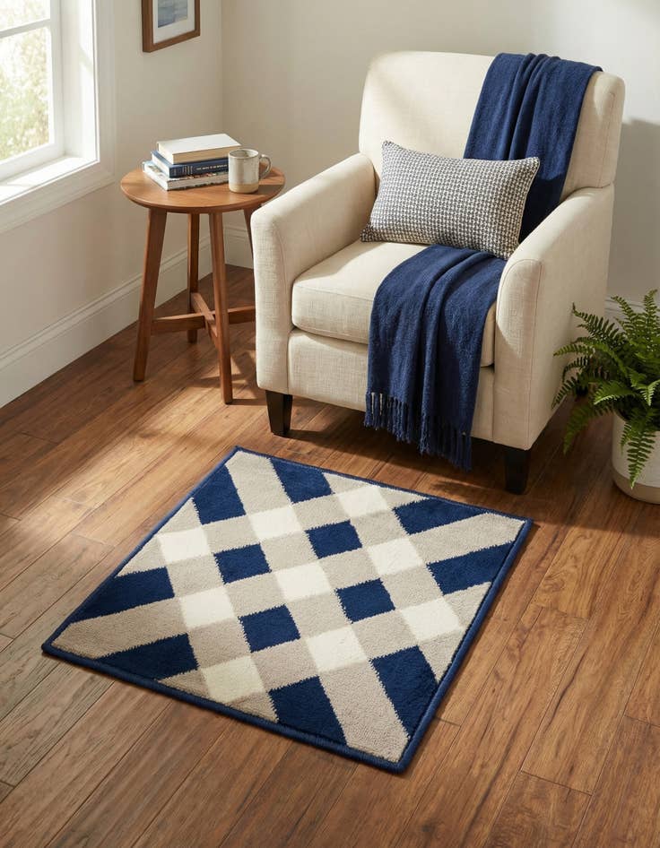 Detail image of 1' 8 x 1' 8 Open Hearts Sample Rug