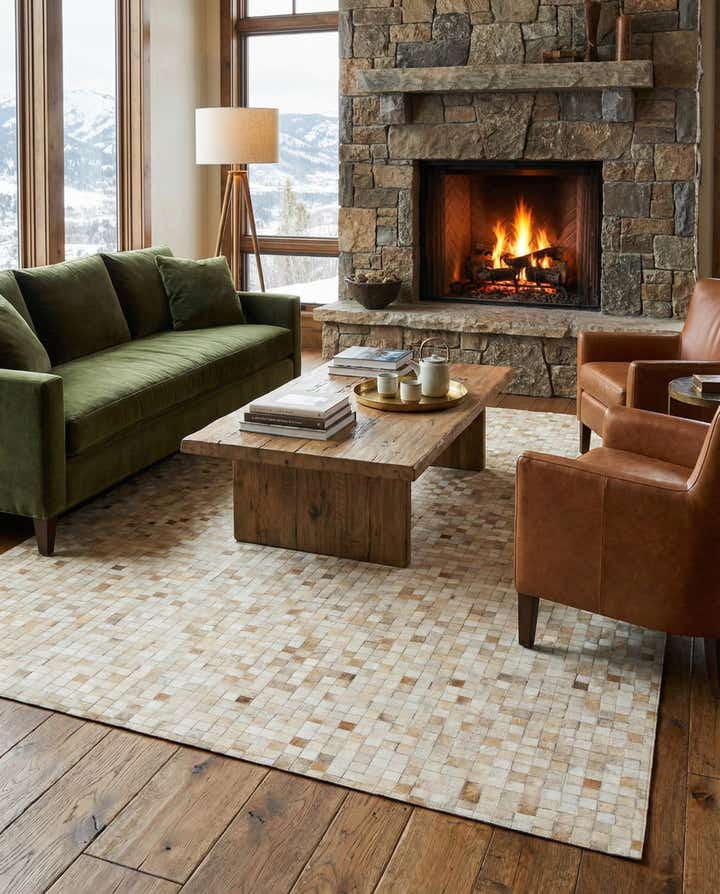 8' x 9' 10 Cowhide Stocks Rug