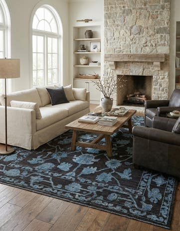 9' 1 x 12' 4 Hand Knotted Oushak Wool Rug