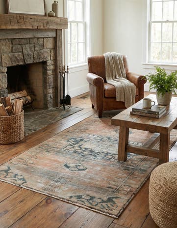 3' 6 x 6' Hand Knotted Ultra Vintage Persian Wool Rug