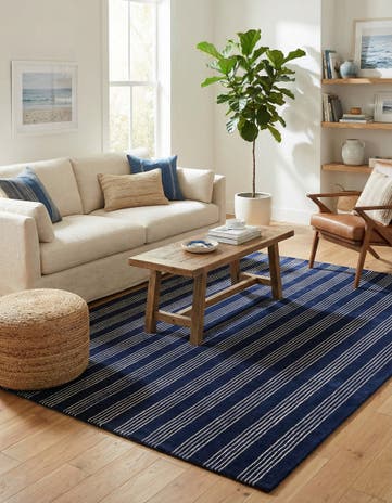 6' 1 x 9' Jill Zarin Striped Wool Rug