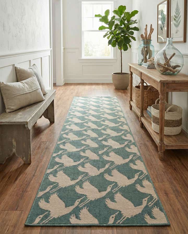 2' 7 x 12' Easy-Clean Coastal Indoor / Outdoor Runner Rug