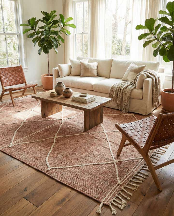 6' 2 x 9' 9 Hand Knotted Moroccan Wool Rug
