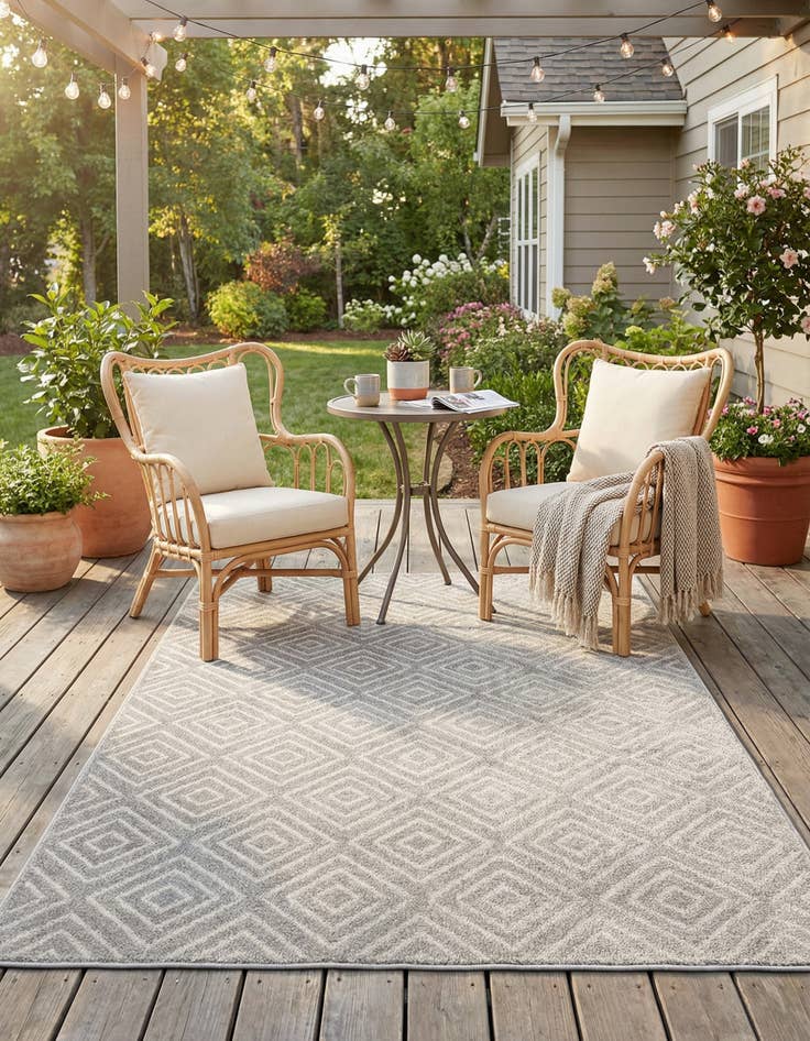 Detail image of 5' x 8' Easy-Clean Sabrina Soto Indoor / Outdoor Rug
