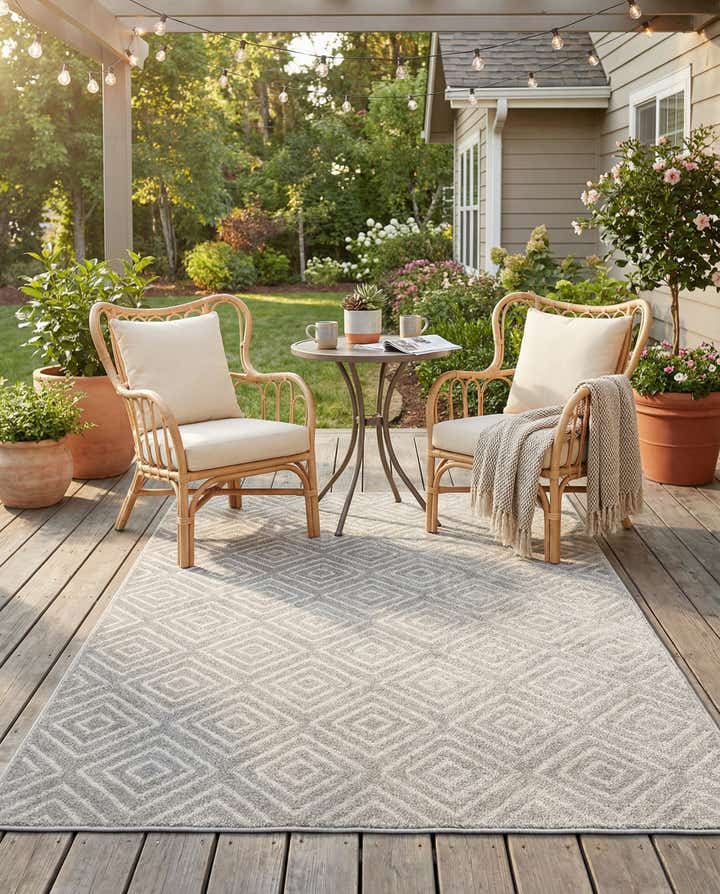 5' x 8' Easy-Clean Sabrina Soto Indoor / Outdoor Rug