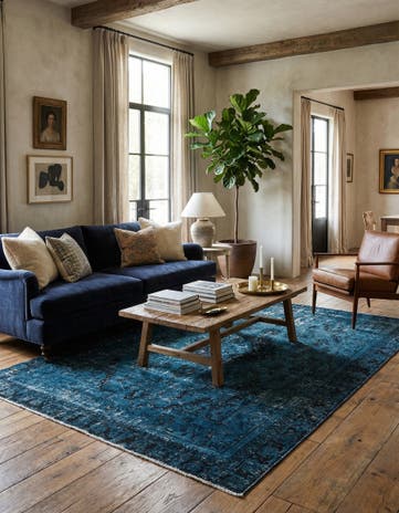 6' 7 x 8' 10 Hand Knotted Ultra Vintage Persian Wool Rug