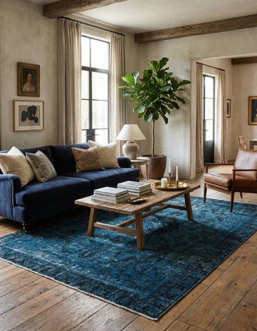 6' 7 x 8' 10 Hand Knotted Ultra Vintage Persian Wool Rug