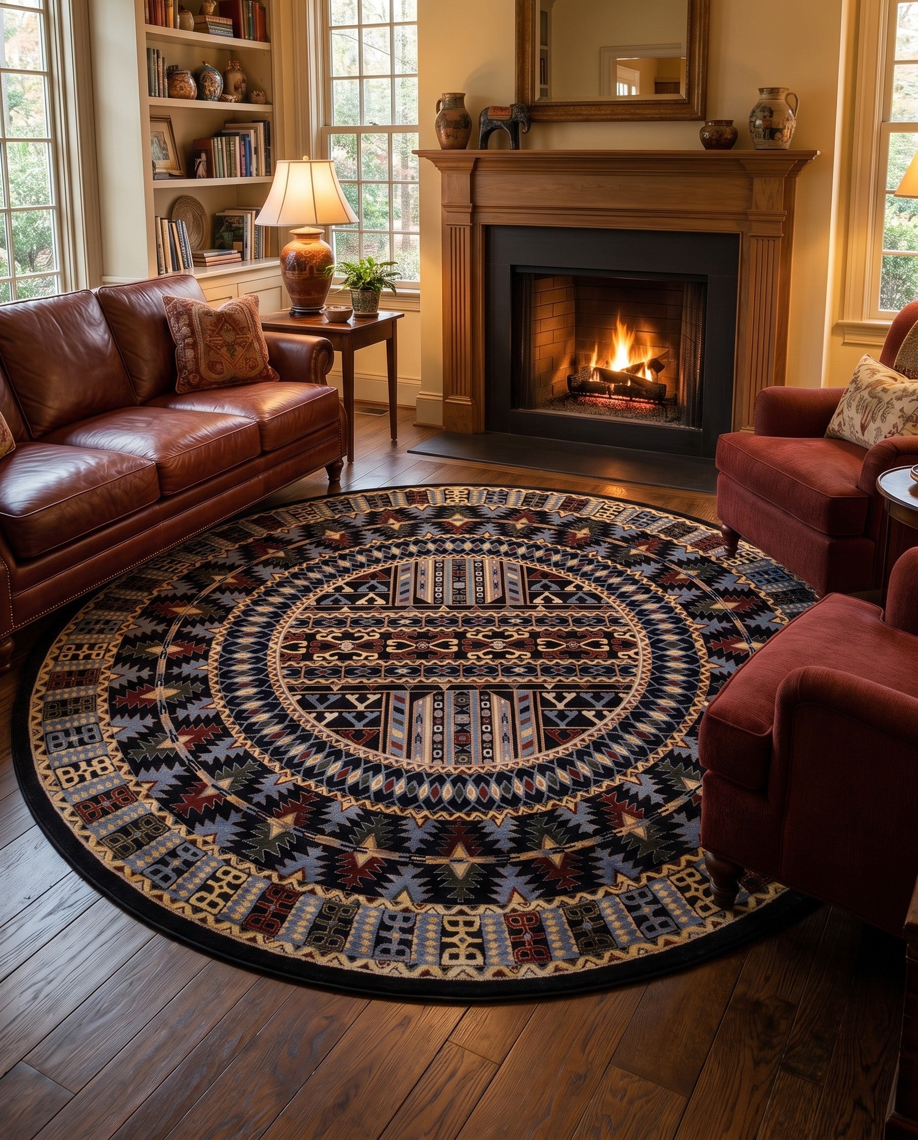 10' x 10' Bokhara Round Rug