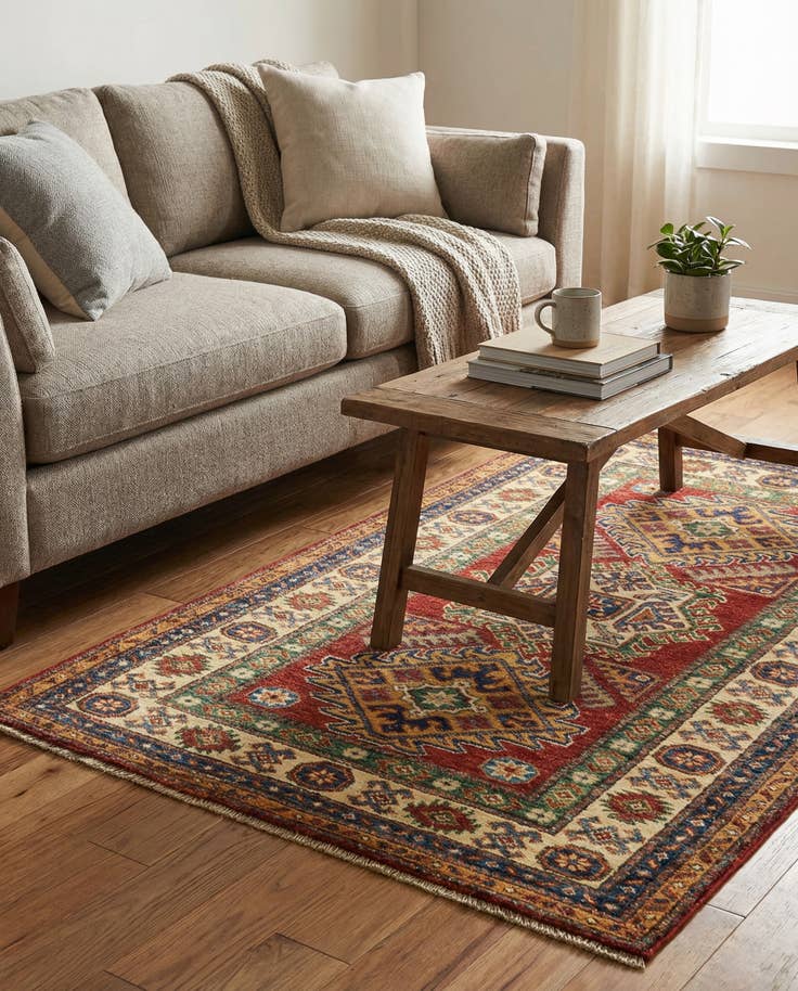 Detail image of 3' x 4' 4 Hand Knotted Kazak Oriental Rug