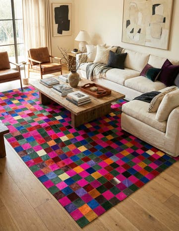 7' 11 x 9' 10 Cowhide - Patchwork Rug