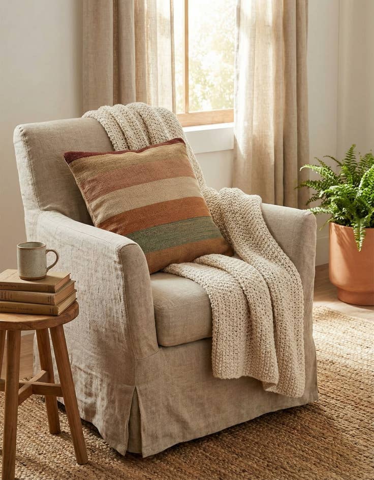 Detail image of 1' 5 x 1' 5  Hand Woven Pillow Wool Square Rug