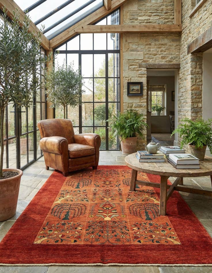 Detail image of 5' 8 x 8' 2 Luribaft Wool Rug