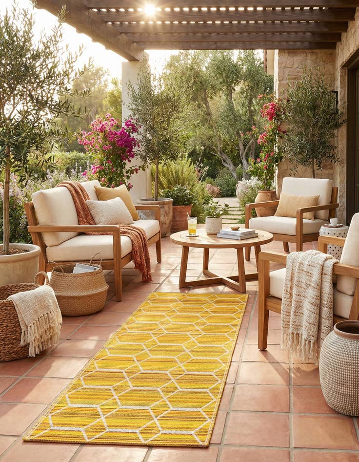 Detail image of 2' x 6' Easy-Clean Vista Breeze Indoor / Outdoor Runner Rug