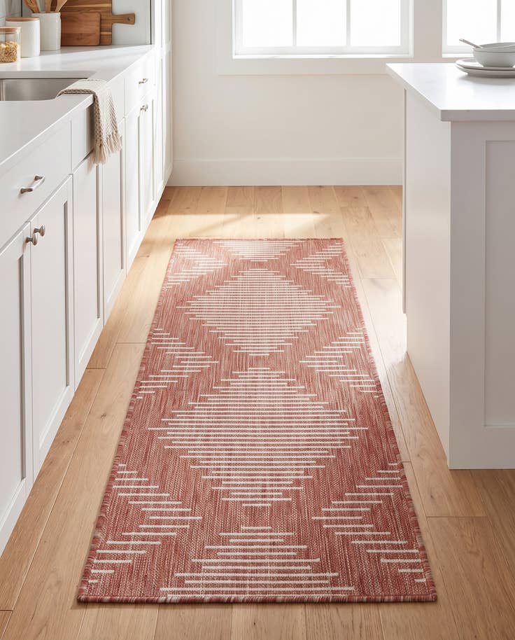 Detail image of 2' x 5' 3 Easy-Clean Modern Indoor / Outdoor Runner Rug